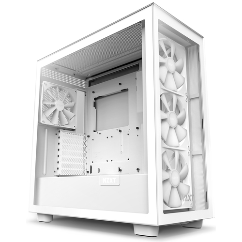  <b>Mid-Tower Case</b>: H7 ELITE - White<br>Tempered Glass, Pre-installed Fans (Rear 1 x 140mm, Front 3x 140mm RGB Fans), 2 x USB 3.2 Gen 1 Type-A, 1 x USB 3.2 Gen 2 Type-C, 1 x Headset Audio Jack, ATX, Micro-ATX, Mini-ITX  