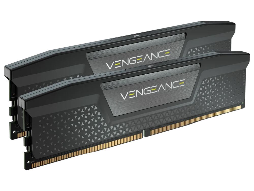  Dual Channel: 64GB (2x32GB) DDR5, 6000MT/s DIMM, Unbuffered, 40-40-40-77, Std PMIC, AMD EXPO, VENGEANCE DDR5 Cool Grey Heatspreader, 1.35V  