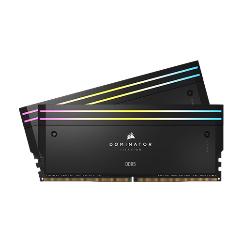 Dual Channel: 64GB (2x36GB) DDR5 DRAM 6600MT/s C32 Dominator Titanium RGB - Optimised for Intel Desktop Memory  