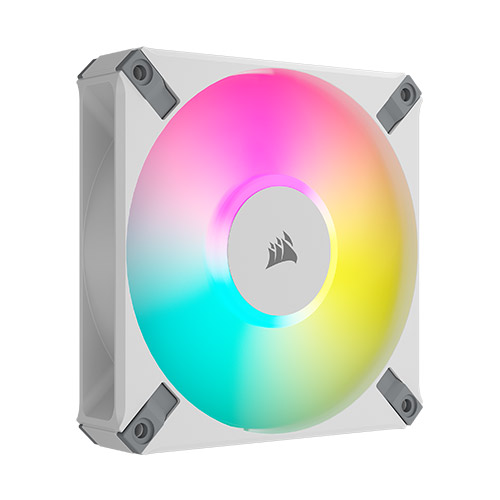  Corsair iCUE AF120 RGB ELITE 120mm PWM Fan White - Single Pack  