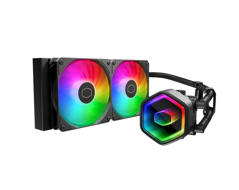  AIO Liquid CPU Cooler: MasterLiquid 240 Core II, 240mm Radiator, 2x 120mm ARGB PWM Fans, 277 x 119.2 x 27.2 mm, Black Colour <br>Support: Intel LGA 1851 / 1700 / 1200 / 1151 / 1150 / 1155 / 1156 - AMD AM5 / AM4 socket  