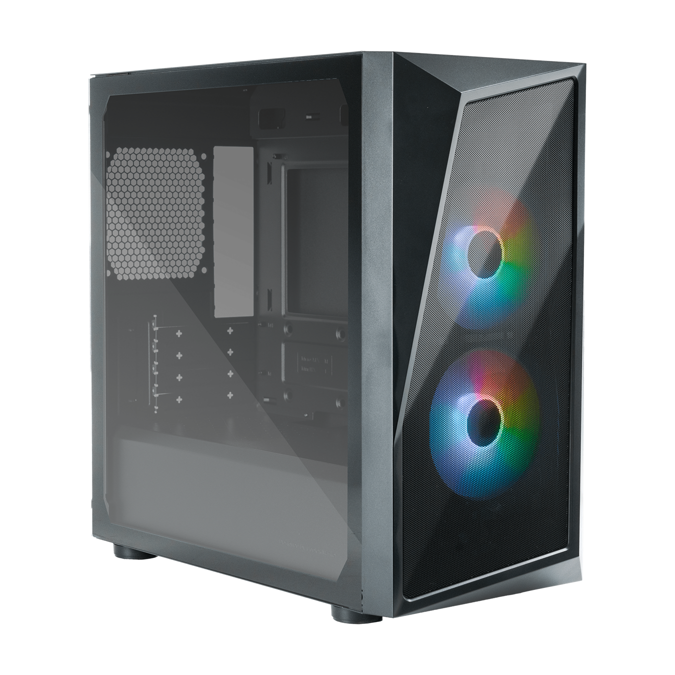  Mini-Tower Case: CMP 320 - Black <br>2x 120mm ARGB Fans, 1x USB 3.2 1x USB 2.0, Tempered Glass Side Panel, Supports: mATX/mini-ITX  