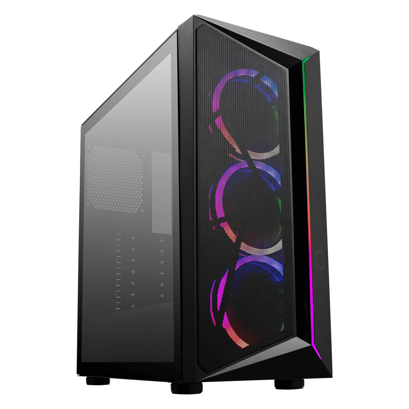  Mid-Tower Case: CMP 510 - Black<BR>3x 120mm ARGB Fan, 1x USB 3.0. 1x USB 2.0, Tempered Glass Side Panel, Supports: ATX/mATX/mini-ITX  