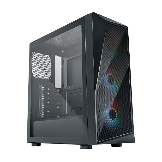  Mid-Tower Case: CMP 520 - Black<BR>3x ARGB-LED Fans, 1x USB 3.2, 1X USB 2.0, Tempered Glass Side Panel, Supports: ATX/mATX/mini-ITX  