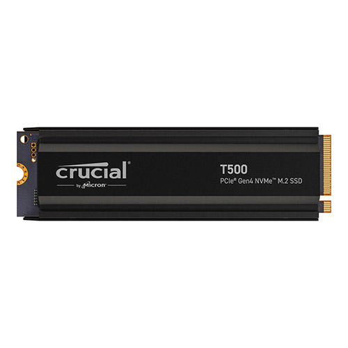  <b>M.2 NVMe SSD:<b/> 1TB T500, PCIe Gen4, Read: 7300MB/s, Write: 6800MB/s, 600 TBW - With Heatsink  