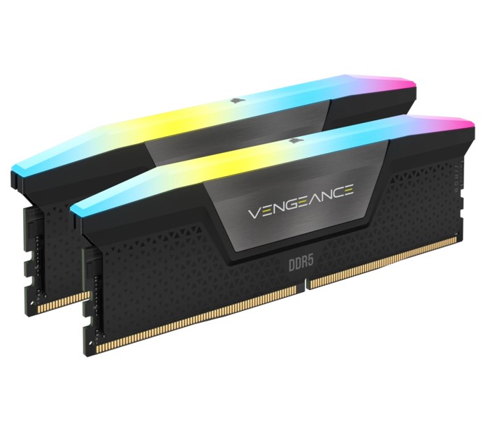  Dual Channel: 96GB (2x48GB) DDR5 UDIMM 5600MHz C40 1.25V Vengeance RGB Desktop Gaming Memory Black  