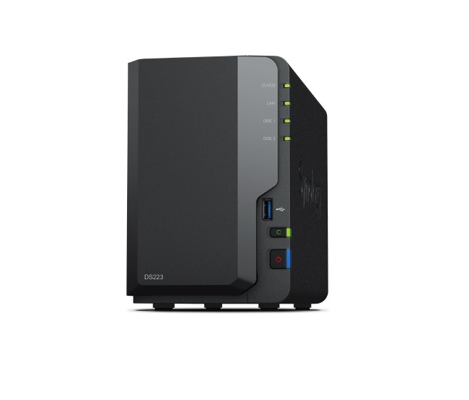  NAS: 2 Bay 3.5" Diskless 1xGbE NAS (Tower) (HMB), Realtek RTD1619B quad-core 1.47Hz, 2GB RAM, 3xUSB3.2, 1 x 1GbE (RJ-45)  