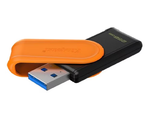  DataTraveler Exodia S 256 GB USB 3.2 (Gen 1) Flash Drive - Black, Orange - 1  