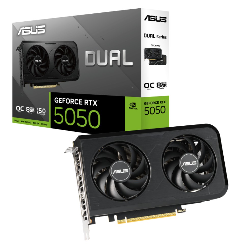  nVidia GeForce  RTX5050 8GB GDDR6 OC Edition 2647MHz Boost Clock, RAM 20Gbps, 433 AI TOPs, Digital Max Resolution 7680 x 4320  
