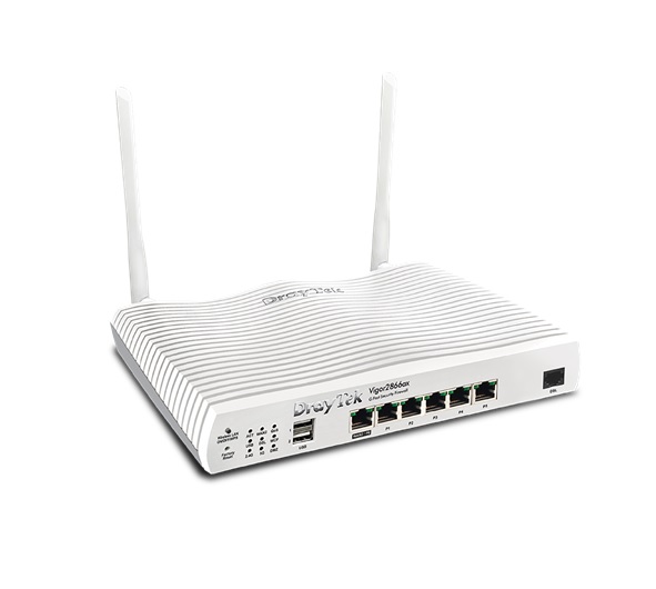  Multi WAN Router with VDSL2 35b/G.Fast, 1 x GbE WAN/LAN, and 3G/4G USB WAN port for Load Balancing and Fail-over, 5 x GbE LANs, Object-based SPI Firewall, CSM, QoS, 802.11ax (AX2402Mbps) WiFi6, 32 x VPNs, 16 x SSL VPNs, and support VigorACS 2/3  