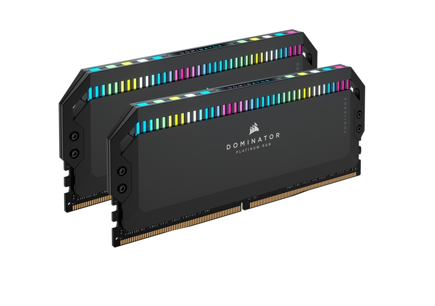  Dual Channel: 64GB (2x32GB) DDR5 5200MHz C40 Dominator Platinum RGB - Optimised for Intel Desktop Memory  