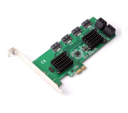  8 Ports SATA3 PCIE Addon Card (Chipset ASmedia ASM1182E+ASM1064)  
