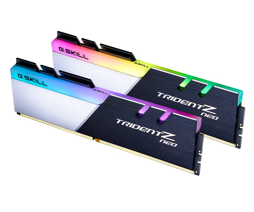  DUAL CHANNEL: 32GB (2 x 16GB) DDR4-3600MHz CL18-22-22-42 1.35V RGB [Trident Z Neo]  