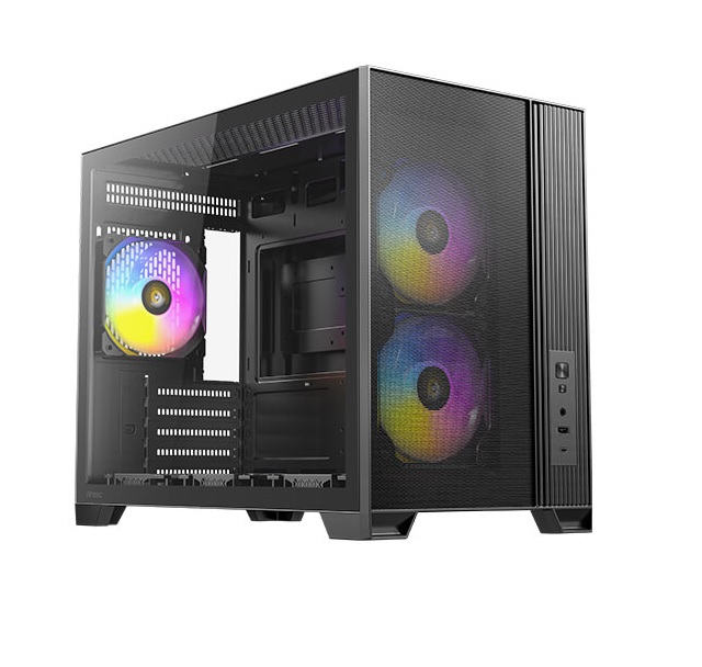  Mini-Tower: TG side, USB-C, 5 slots, 2x3.5��,2x2.5��, 6x120mm fans incl ARGB, 360mm rad, GPU��405mm, CPU��175mm, mATX/Mini-ITX  