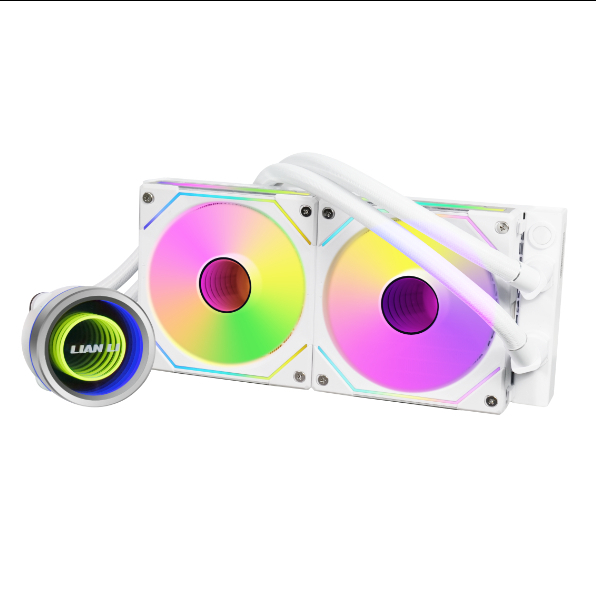  Liquid CPU Cooler: Galahad II Trinity Infintiy 240mm AIO - White<BR> 2x 120mm SL-INF UNI ARGB PWM Fans, 277.5mm x 119.2mm x 27mm, Support: Intel LGA1700,LGA1200, LGA115X, AMD AM5, AM4  