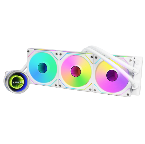  Liquid CPU Cooler: Galahad II Trinity Infintiy 360mm AIO - White<BR> 3x 120mm SL-INF UNI ARGB PWM Fans, 397.5mm x 119.2mm x 27mm, Support: Intel LGA1700,LGA1200, LGA115X, AMD AM5, AM4  