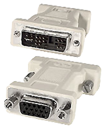  Adapter: DVI-I (M) to VGA (F), (only work for DVI_I output with 4 small pin)  