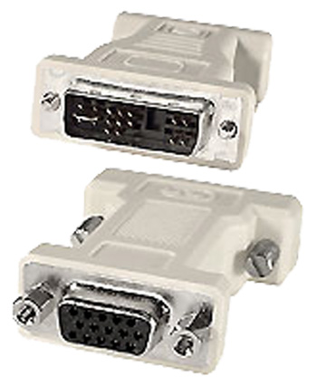 Adapter: DVI-I (M) to VGA (F), (only work for DVI_I output with 4 small pin) Adapter: DVI-I (M) to VGA (F), (only work for DVI_I output with 4 small pin)