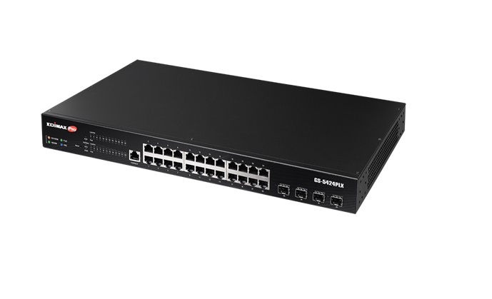  POE Switch: 28-Port Gigabit WebSmart Switch with 24x PoE+ + 4x 10GbE SFP+ (400W) with Rackmount Kits ONVIF Compliant  