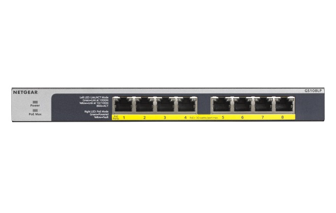  PoE Switch: 8-Port Gigabit Switch with 8-Port PoE+ 60W, Rackmount Kit Included  