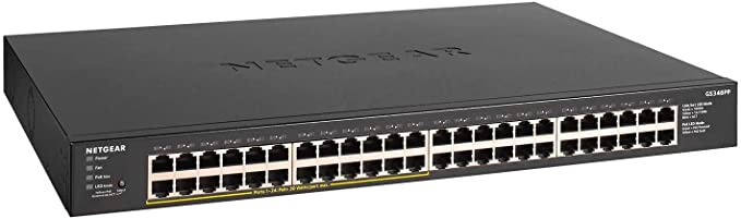  POE Switch: 48-port Gigabit Unmanaged Switch 24 PoE+ ports (380W PoE Budget)(GS348PP)  