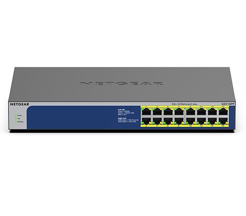  16-PORT GIGABIT ETHERNET UNMANAGED HIGH-POWER POE+ SWITCHE 260W  