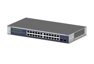  Managed Switch:  24-PORT SMART MANAGED SWITCH, GbE(24), SFP(2), LIFE WTY  