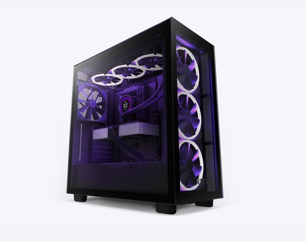  MID TOWER: H7 V1 2022 ELITE ATX ALL BLACK, 2x USB 3.2 Type-A ports + 1 x USB 3.2 Type-C port, 3x  F Series RGB 140mm Fans + 1 x  F Series 140mm Fans  