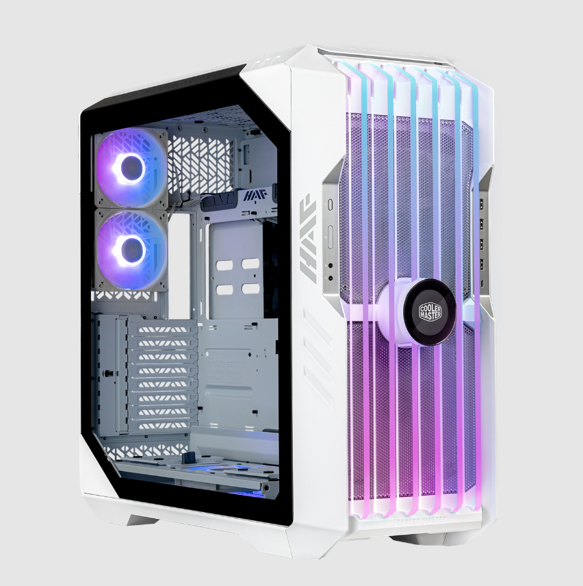  Full-Tower Case: HAF700 EVO - White<br>2x 200mm PWM Fans + 3x 120mm ARGB PWM Fans, 4x USB 3.2, 1x USB Type-C, Tempered Glass Side Panel, IRIS LCD Assistant, Supports: SSI CEB/SSI EEB/E-ATX/ATX/mATX/mini-ITX  