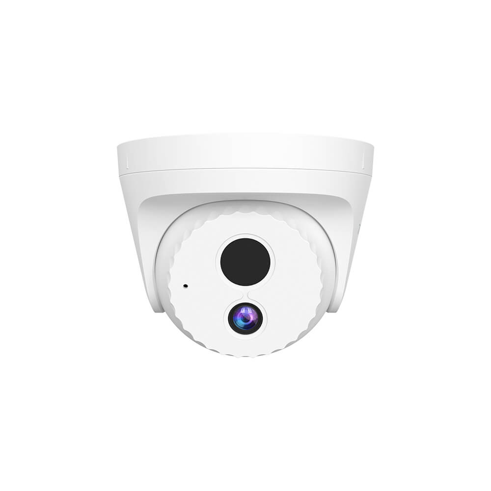  4MP (2560*1440) PoE Conch Security Camera, 4mm@F2.2/2.8mm@F2.2, ONVIF Supported, Built-in IR-CUT double filter, 3D digital noise reduction, Built-in microphone, smart-motion detection/tracking, sound & light alarm functions, Infrared Night Vision Distance 30m, Wired RJ45, DC 12V 1A  