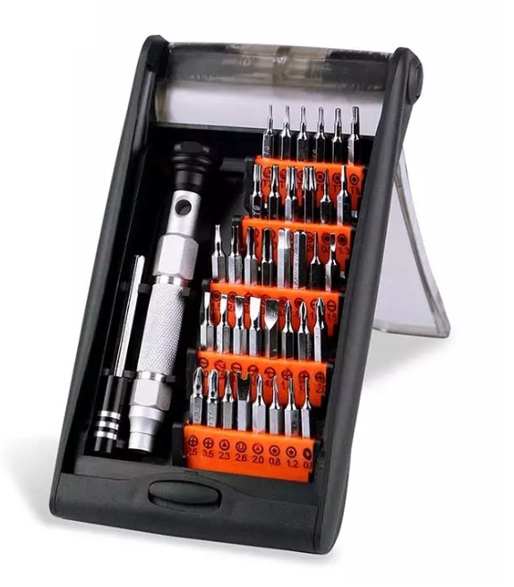  JAKEMY Precision Aluminium Alloy Toolkit - 38-in-1 Magnetic Mini Screwdriver Set  