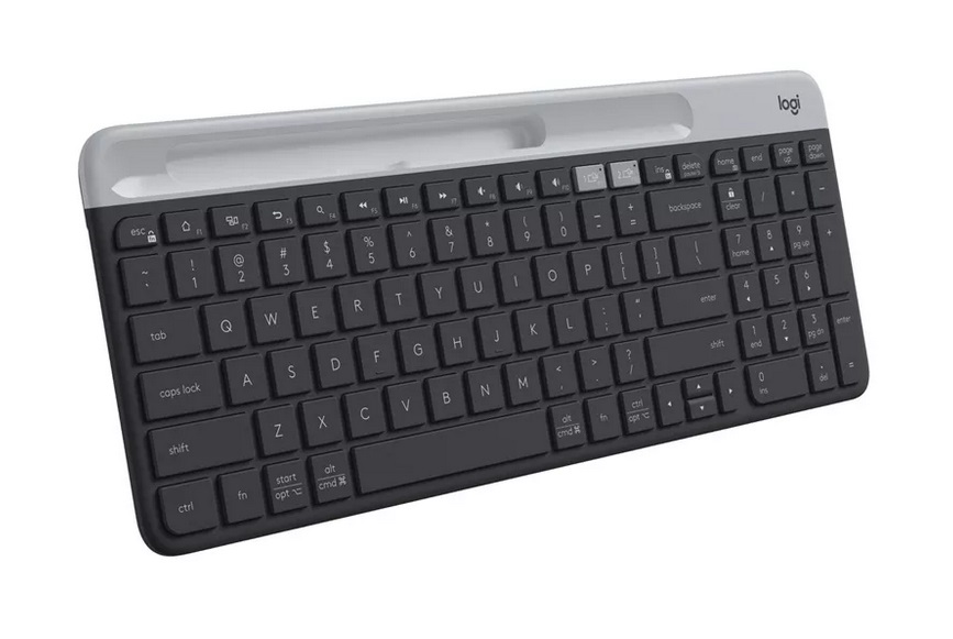  Keyboard: K580 SLIM MULTI-DEVICE WIRELESS, Ultra-slim for computers, phones or tablets Graphite  