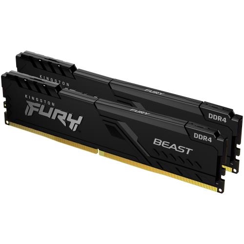  DUAL CHANNEL : 64GB (32G x 2)  DDR4-3200MHz CL16 DIMM  FURY Beast Black  