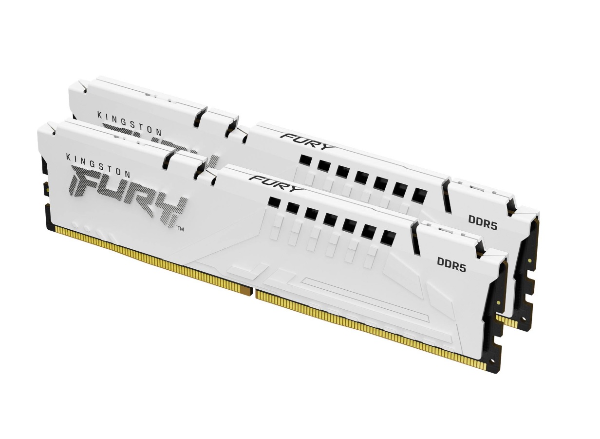  Dual Channel: 32GB (2x16GB) DDR5 6000MT/s CL36 FURY Beast White - Desktop Memory  