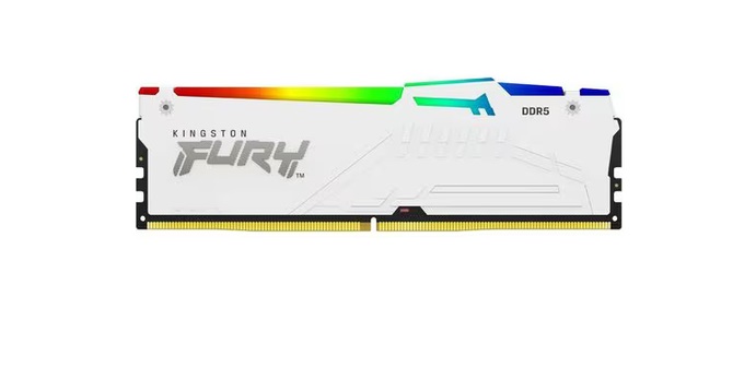  32GB Kit (16GB x 2) DDR5 FURY Beast White, 6000MHz, CL40, 1.35V,  Limited Lifetime Warranty  
