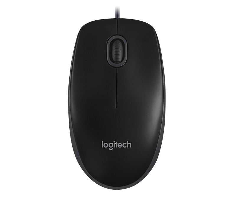  <b>Wired Mouse:</b> B100, Optical USB - Black  