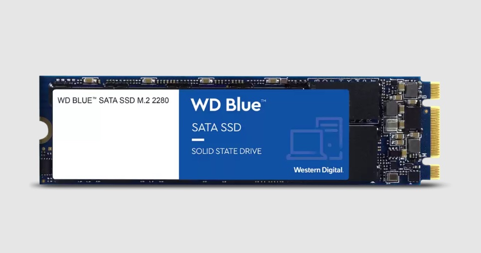  <b>M.2 SATA SSD:</b> 2TB BLUE, M.2 2280, Read: 560MB/s, Write: 530MB/s, R:95K/W:84K IOPS, 500 TBW, 1.75M MTTF  