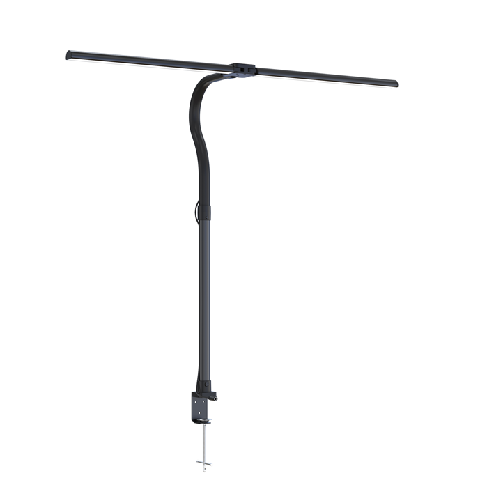  Clamp LED Desk Lamp Black 24W, CCT: 2700K-6500K, 800x250x755mm  
