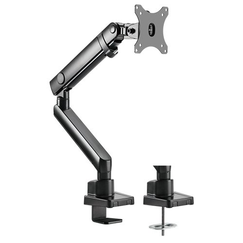  Single Monitor Aluminium Slim Mechanical Spring Monitor Arm Fit Most 17"-32" Monitor Up to 8kg per screen VESA 75x75/100x100  