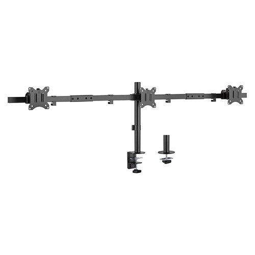  Triple Moitors Pole Mount Monitor Mount Fit Most 17"-32" Monitors, Up to 7kg per screen VESA 75x75/100x100  