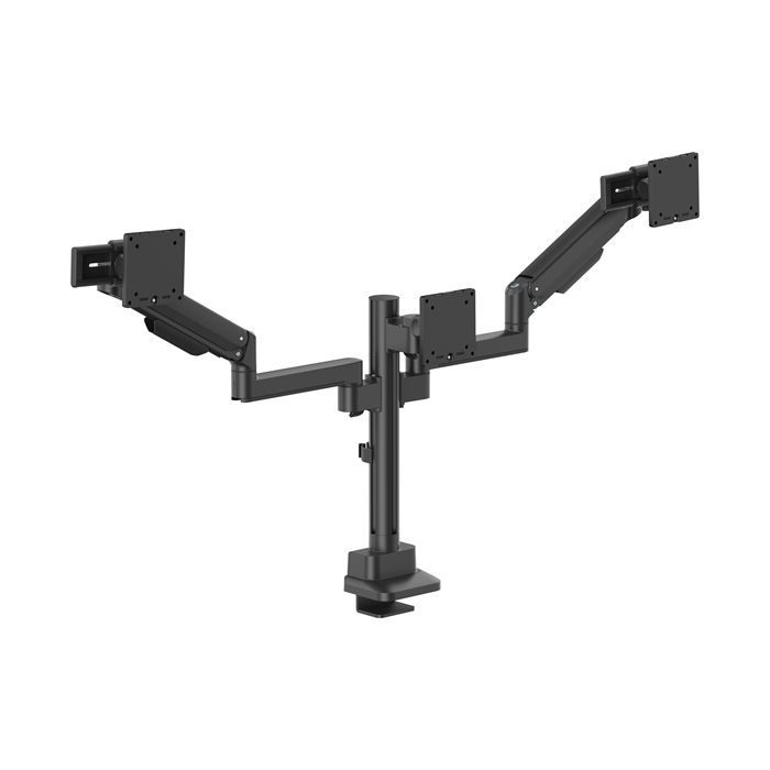  Modular Mechanical Spring Triple Monitor Arm with Sliders 17"-27" Monitor Weight Capacity (per flat screen):11kg, VESA: 75x75,100x100 (Black)  
