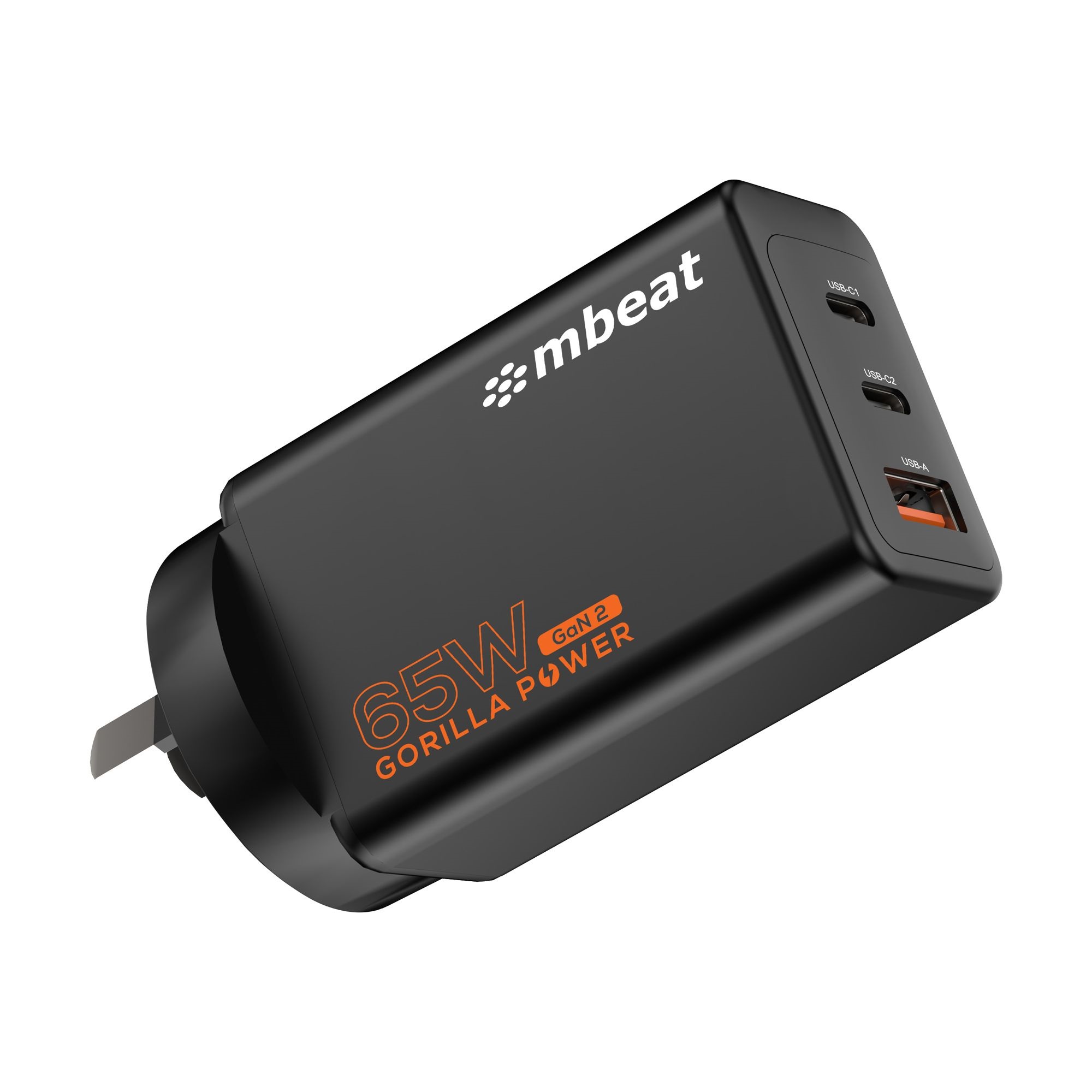  Gorilla Power PD 65W GaN II USB-C Charger 50% smaller than the standard Supports a wide range of devices Product Weight: 109g  