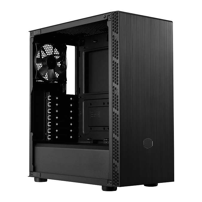  Mid-Tower Case: MasterBox MB600L V2 - Black<BR>1x 120mm Fan, 2x USB 3.2 Gen 1, Tempered Glass Side Panel, Supports: ATX/mATX/mini-ITX  