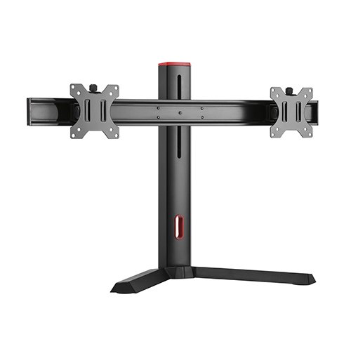  Dual Screen Classic Pro Gaming Monitor Stand Fit Most 17"- 27" Monitors, Up to 7kg per Screen-Red Colour  