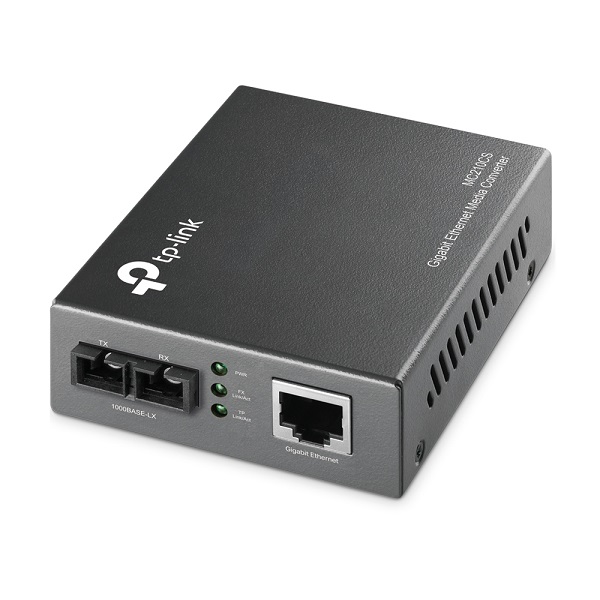  Gigabit Single-Mode Media Converter, 1x 10/100/1000 RJ45, 1x SC/UPC Port, Firber Converter  