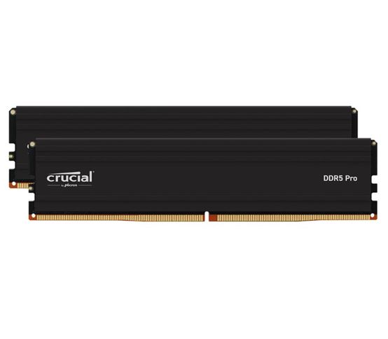  32GB (2x16GB) DDR5 <b>Crucial Pro </b>UDIMM 6000MHz CL36 Black Heat Spreaders Overclocking Support Intel XMP AMD Ryzen Desktop PC Gaming Memory  