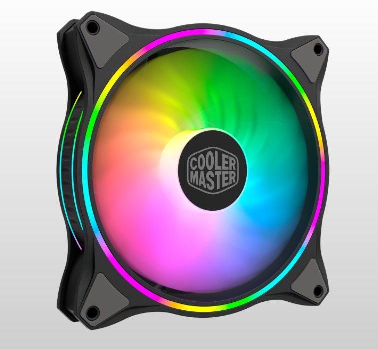  140mm Fan: MasterFan MF140 HALO - Black<br>140mm ARGB PWM, 650-1500 RPM, 6-30 dBA  