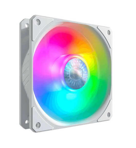  120mm Fan: SickleFlow 120 ARGB - White<br> 120mm ARGB PWM, 650-1800 RPM, 8-27 dBA  