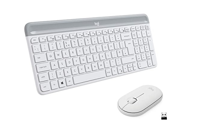  <b>Keyboard & Mouse:</b> MK470 Slim Wireless Keyboard and Mouse White  