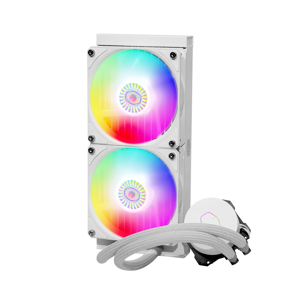  Liquid CPU Cooler: MasterLiquid ML240L V2 ARGB White Edition, 240mm Radiator, 2x 120mm ARGB PWM Fans, 277x119.6x27.2mm, White Colour <br>Support: Intel LGA1700, LGA1200, LGA115x, LGA20xx*, AMD AM4, AM3, AM2, FM2, FM1  